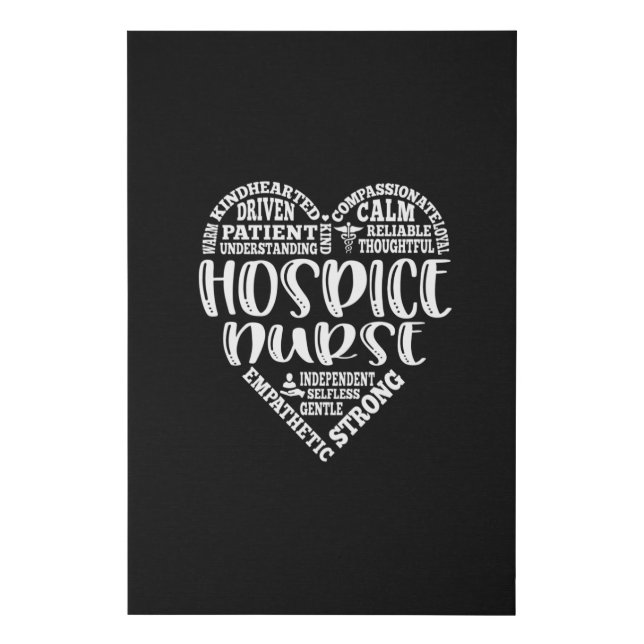 Hospice, hospice nurse, rn cna faux canvas print (Front)