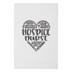 Hospice, hospice nurse, rn cna faux canvas print