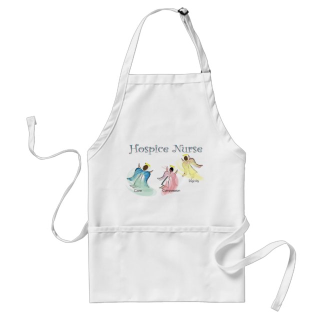 Hospice Nurse 3 Angels Design Adult Apron (Front)