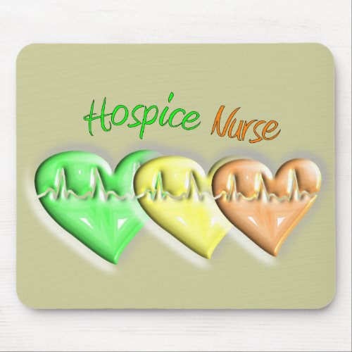 Hospice Nurse 3D Hearts Mouse Pad