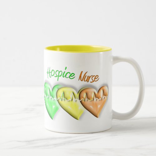 Hospice Nurse 3D Hearts Two_Tone Coffee Mug