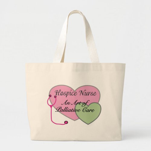 Hospice nurse an art of palliative care large tote bag