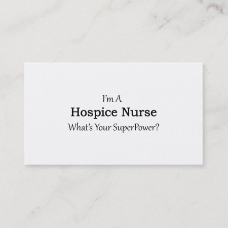 Hospice Nurse Business Card