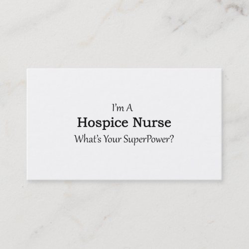 Hospice Nurse Business Card