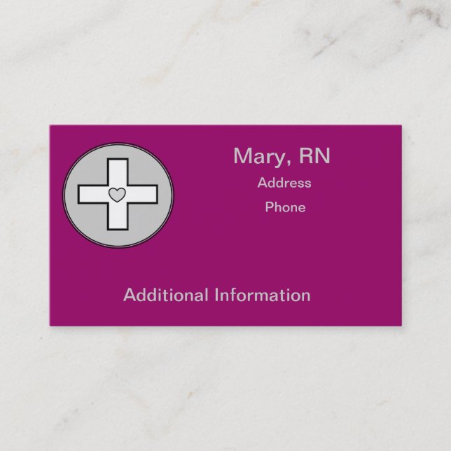 Hospice Nurse Business Cards (Front)