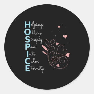 Hospice Nurse Classic Round Sticker