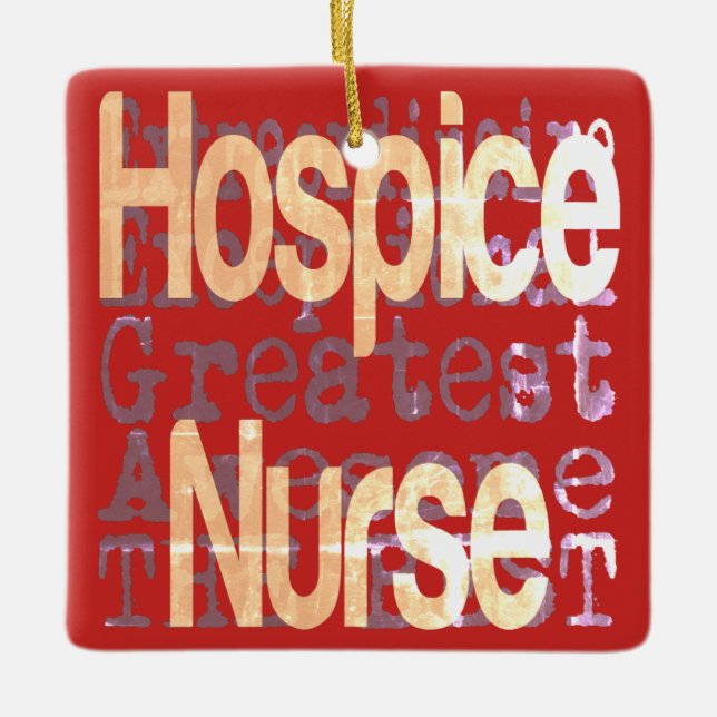 Hospice Nurse Extraordinaire Ceramic Ornament (Front)