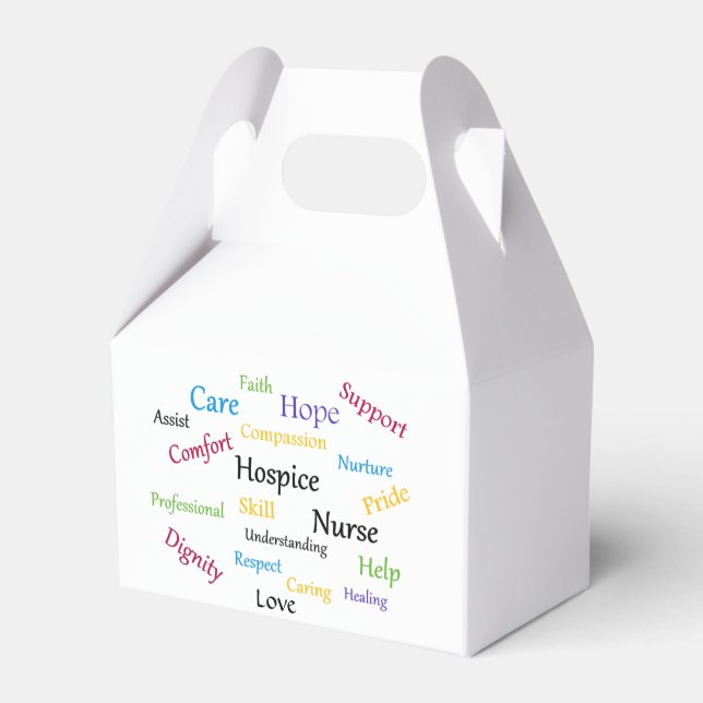 Hospice Nurse Gable Favor Box (Front Side)