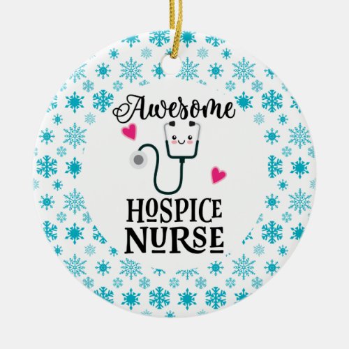 Hospice Nurse Gift Ceramic Ornament