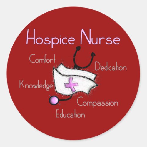 Hospice Nurse Gifts Classic Round Sticker