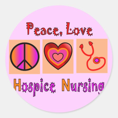 Hospice Nurse Gifts Classic Round Sticker