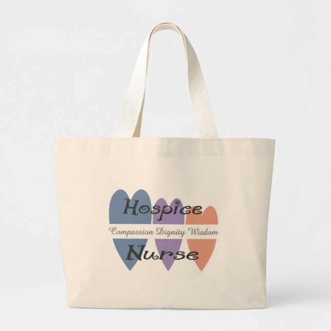 Hospice Nurse Gifts Large Tote Bag (Front)