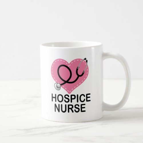 Hospice Nurse Heart Stethoscope Coffee Mug