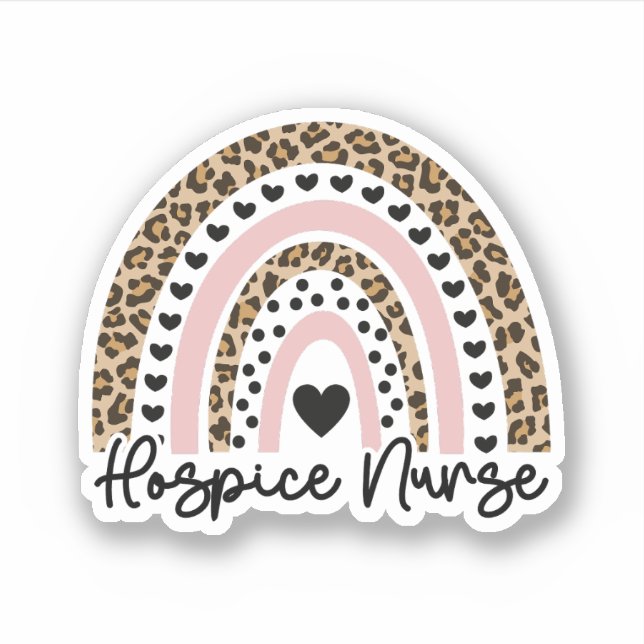 Hospice Nurse, Hospice RN Nurse Appreciation Gift Sticker (Front)