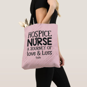 Hospice Nurse Journey Pink Tote Bag