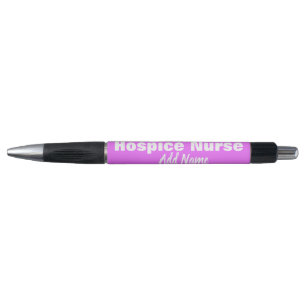 Hospice Nurse Personalized Pastel Neon Purple Ink Pen