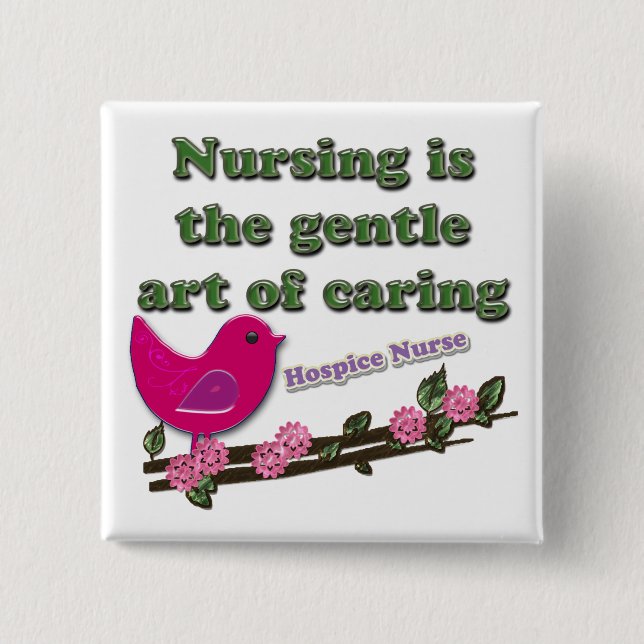 Hospice Nurse Pinback Button (Front)