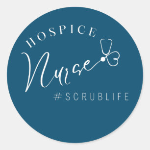 Hospice Nurse Registered Nurse RN Emergency Room Classic Round Sticker