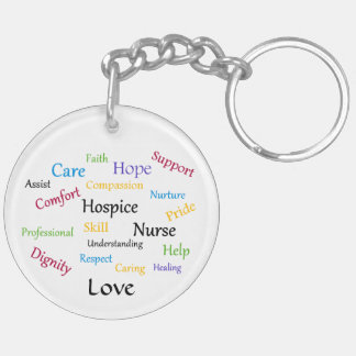 Hospice Nurse Round Keychain