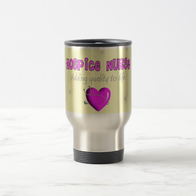 Hospice Nurse T-shirts and Gifts Travel Mug (Center)
