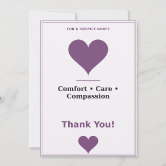 Hospice Nurse Thank You Card