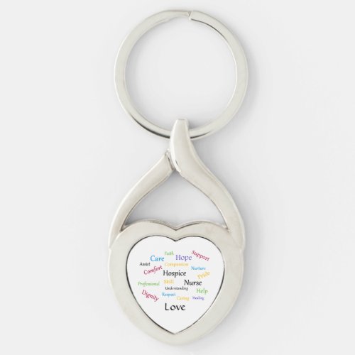 Hospice Nurse Twisted Heart Key Chain