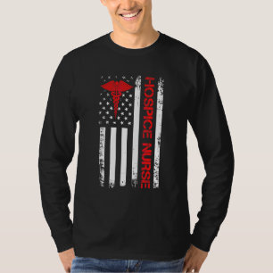 Hospice Nurse Usa American Flag Terminal Care Nurs T-Shirt