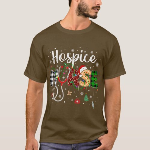 Hospice Nurse Xmas Santa Hat Nursing Christmas Pat T_Shirt