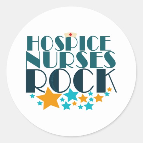 Hospice Nurses Rock Classic Round Sticker