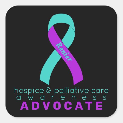 Hospice  Palliative Care Advocate White Square  Square Sticker