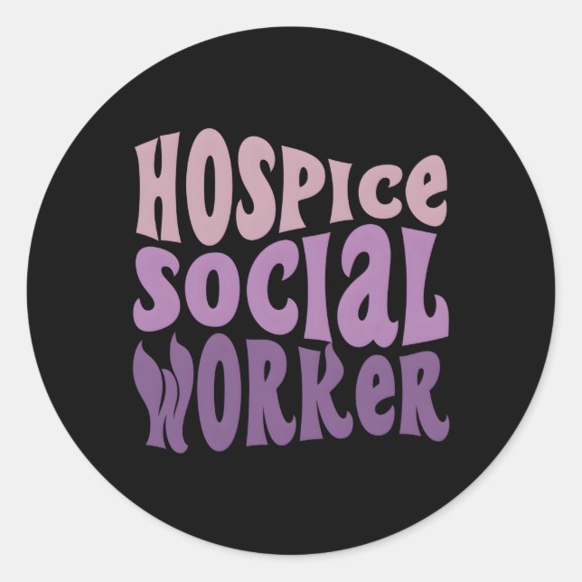 Hospice Social Worker Classic Round Sticker (Front)