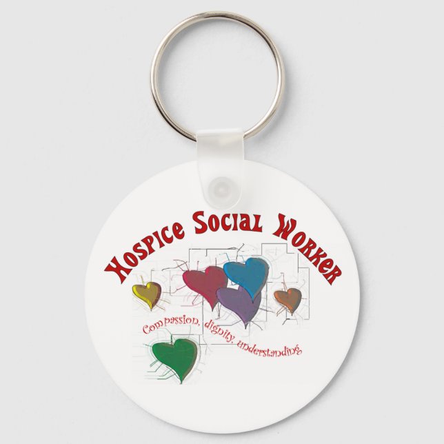 Hospice Social Worker Gifts Keychain (Front)