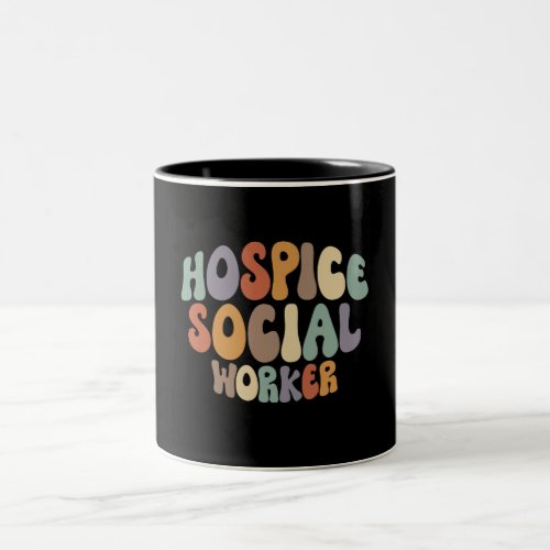 Hospice Social Worker Proud Career Profession Two_Tone Coffee Mug