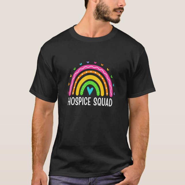Hospice Squad Nurse Aide Nursing Rainbow Hospice C T-Shirt (Front)