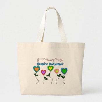 Hospice Volunteer Shirts And Gifts Large Tote Bag by ProfessionalDesigns at Zazzle