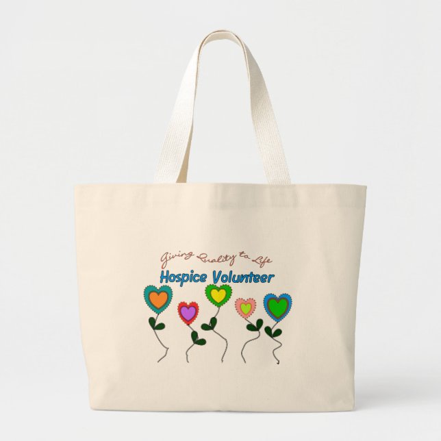 Hospice Volunteer Shirts and Gifts Large Tote Bag (Front)