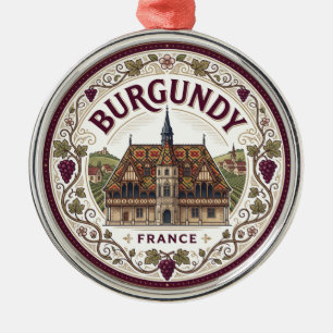 Hospices de Beaune France Metal Ornament