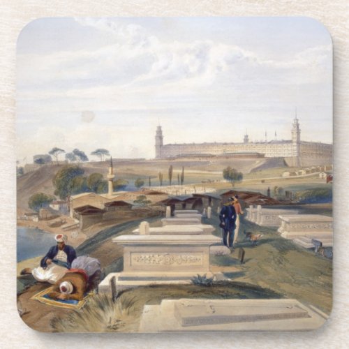 Hospital and Cemetery Scutari plate from The Se Beverage Coaster