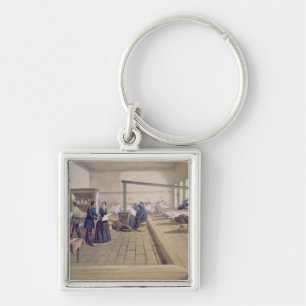 Hospital at Scutari, detail of Florence Nightingal Keychain