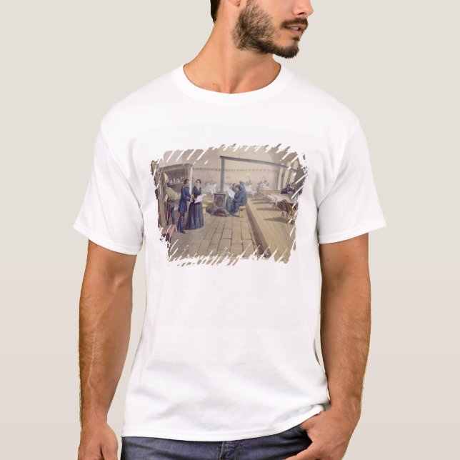 Hospital at Scutari, detail of Florence Nightingal T-Shirt (Front)