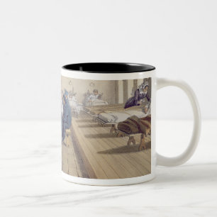 Hospital at Scutari, detail of Florence Nightingal Two-Tone Coffee Mug