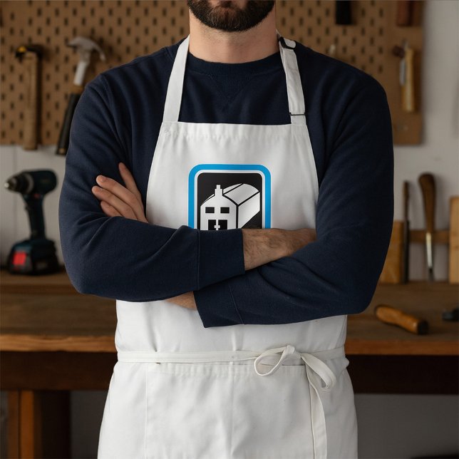 Hospital Barn Icon Minimalist Healthcare Facility  Adult Apron (Creator Uploaded)