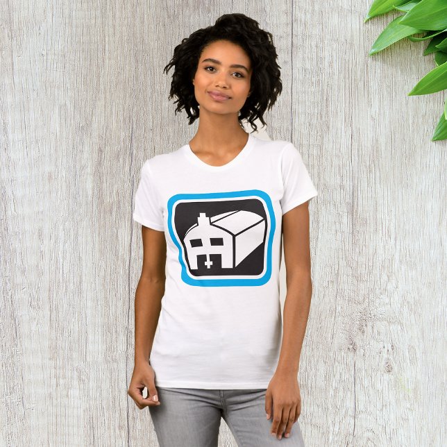 Hospital Barn Icon Minimalist Healthcare Facility  T-Shirt (Creator Uploaded)