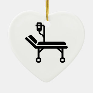 Hospital bed ceramic ornament