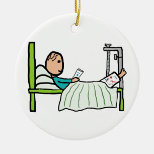 Hospital Bed Ceramic Ornament