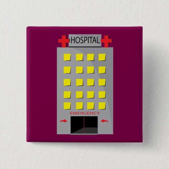 Hospital Building Emergency Entrance Button (Front)