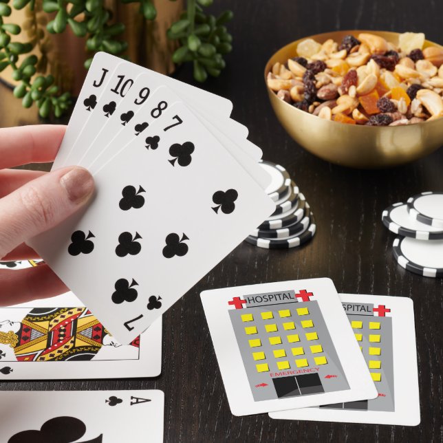 Hospital Building Emergency Entrance Poker Cards (In Situ)