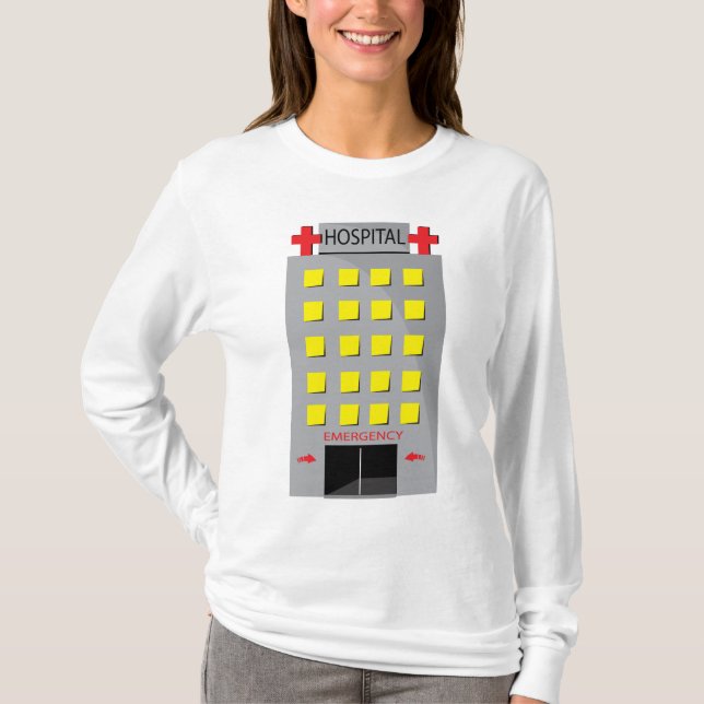 Hospital Building Emergency Entrance T-Shirt (Front)