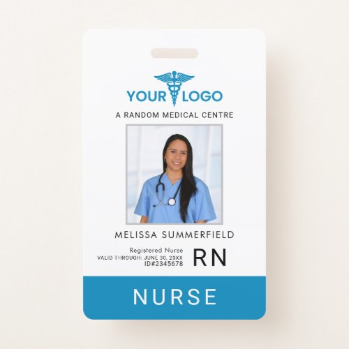 Hospital Business Logo and Employee Photo ID  Badge