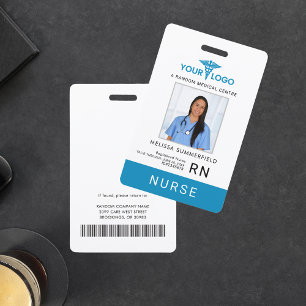 Hospital Business Logo and Employee Photo ID  Badge